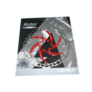 Ashima, Bremsscheibe, ARO-08, Ultralight DISC RED, 112g, 180mm, Stern rot