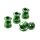 Reverse, Kettenblattschrauben SET, Aluminium, 4 Schrauben, 4 Muttern, 4 Unterlagscheiben 2mm, grün