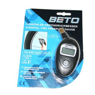 Beto, Luftdruck Prüfer, Pressure Gauge, Reifendruckmesser Digital