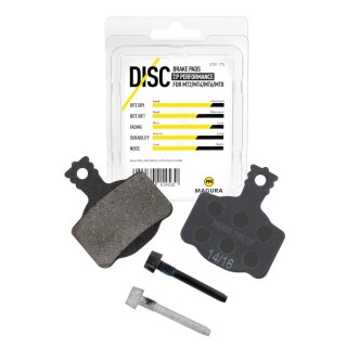 Magura, Bremsbelag, MDP 7 (Type 7.P Performance ), black, 1 Paar