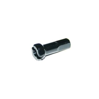Sapim, Polax hexagon Alu Nippel 2mm, 14mm, schwarz