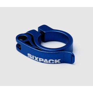 SIXPACK, Sattelschelle, Menace, Schnellspanner, 34,9mm, BLAU matt