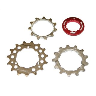 Sunrace, Ersatzritzel Kassette 10-fach, 11-13-15 Zahn silber