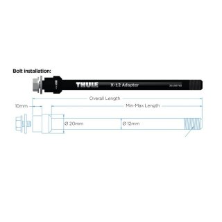 Thule, Achse Steckachse 12mm, 170mm, M12x1,5 Shimano E-Thru, 69,90 €