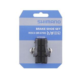 Shimano, Bremsbelag R55C3, kompletter Bremsschuhsatz, dunkelgrau