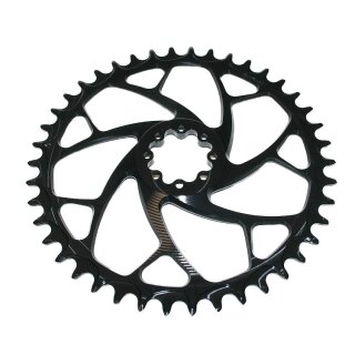 Alugear, Kettenblatt Sram 8-bolts Gravel, round, 6mm Offset, 42 Zahn, schwarz