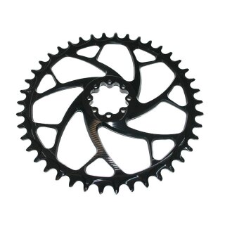 Alugear, Kettenblatt Sram 8-bolts Gravel, round, 6mm Offset, 44 Zahn, schwarz