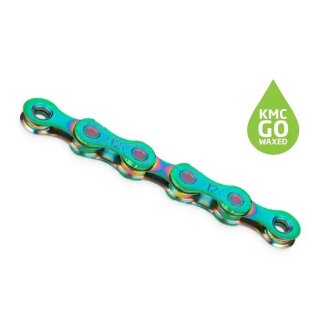 KMC, Kette, X12 WAXED, Aurora Green, für 12-fach, 126 Glieder
