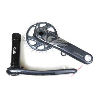 Sram, Kurbelgarnitur, X1 Eagle Carbon, Dub, Boost, 32 Zahn, 170mm
