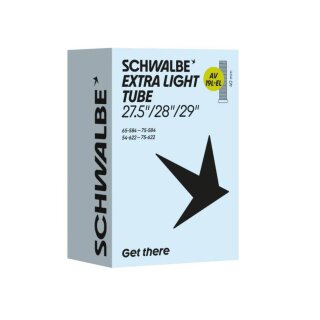 Schwalbe, Schlauch 29", AV19L-EL Autoventil 40mm, 29x2,10-3,0 extra light